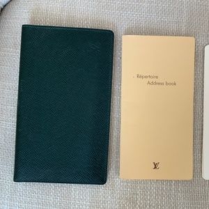 Louis Vuitton Green Taurillon Leather Address Book Wallet